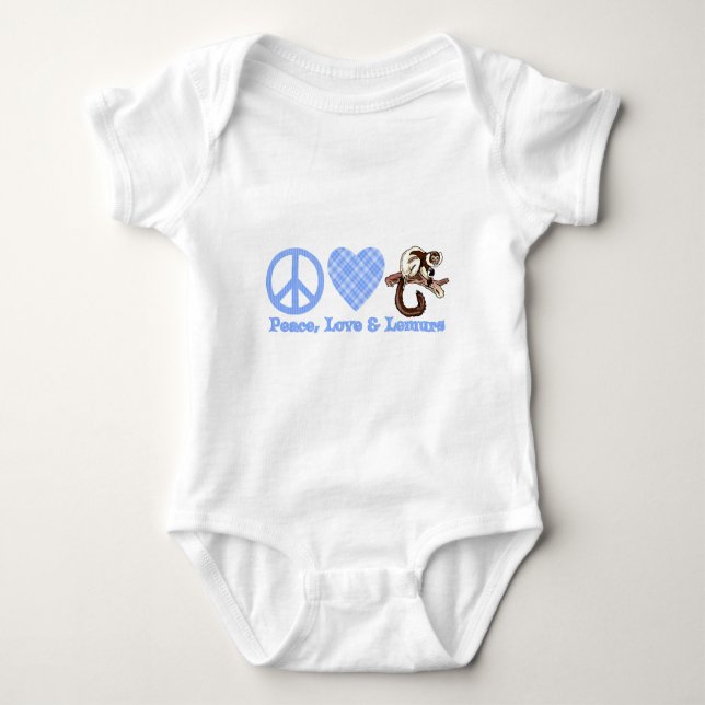 Body Para Bebê Paz, Amor e Limures (Frente)
