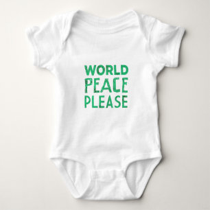 Body Para Bebê Paz de mundo por favor