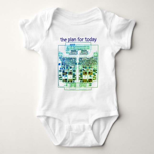 Body Para Bebê PCB Printed Circuit Board Platinen-Shirt mit Plan  (Frente)