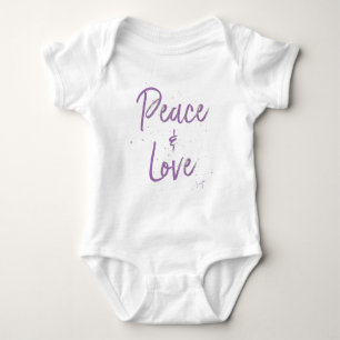 Body Para Bebê PEACE-and-Love-Purple