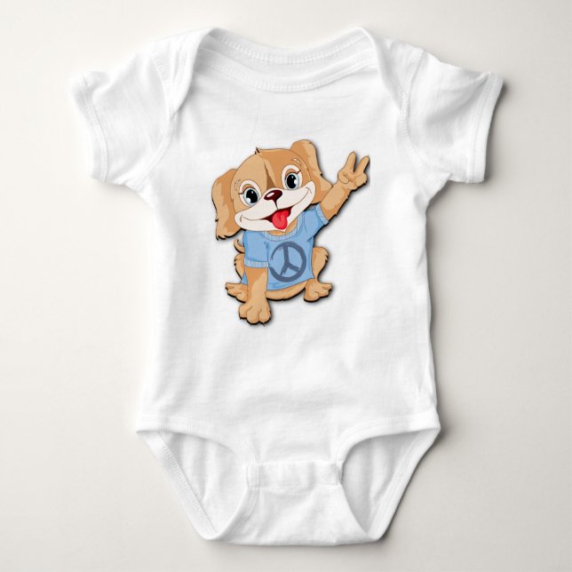 Body Para Bebê Peace Puppy (Frente)