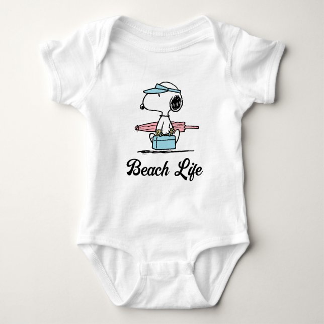 Body Para Bebê PEANUTS | Beach Bum Snoopy (Frente)