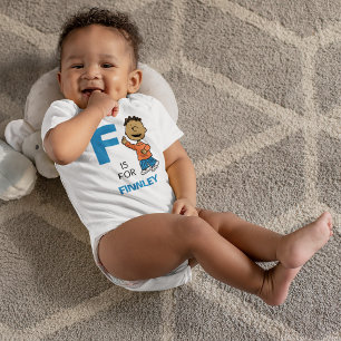 Body Para Bebê PEANUTS   Franklin personalizado