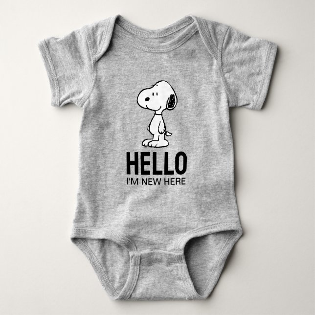 Body Para Bebê Peanuts Snoopy | |'m New Here (Frente)