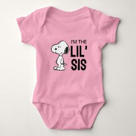 Body Para Bebê Peanuts Snoopy | Sou a Irmã Pequena