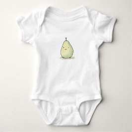 Body Para Bebê Pear Aquarela Cuja Cadeia Kawaii