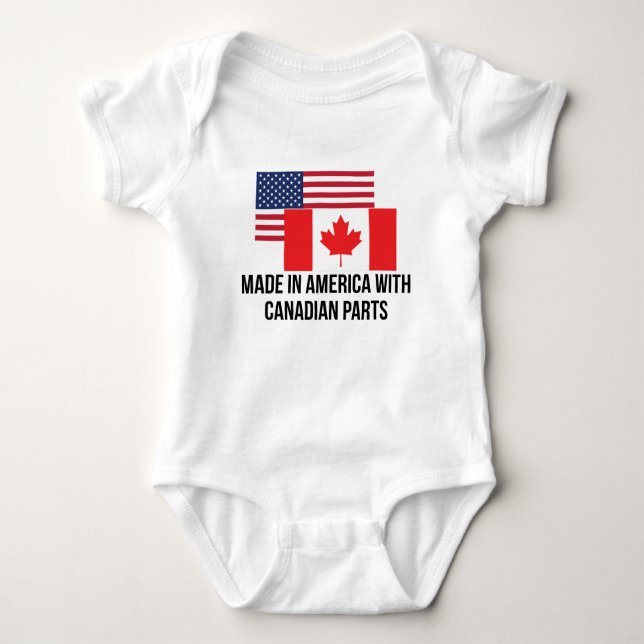 Body Para Bebê Peças canadenses (Frente)