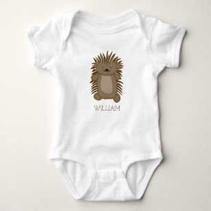 Body Para Bebê Pedra de Cartoon Gelada e Bronzeada Porcupine, Nom