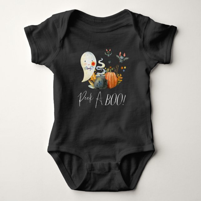Body Para Bebê Peek-A-Boo | Fantasminha do Halloween (Frente)