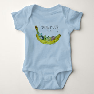 Body Para Bebê Peelings of Joy Monkeys em Banana