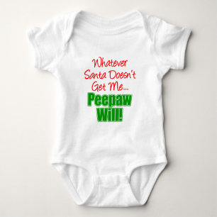 Body Para Bebê Peepaw melhor do que o papai noel