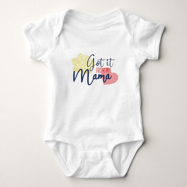 Body Para Bebê Peguei isso com minha mãe  (Frente)