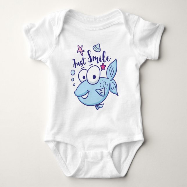 Body Para Bebê Peixe (Frente)