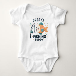 Body Para Bebê Peixe-Bebê Engraçado | Pai Pesca Buddy