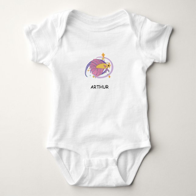 Body Para Bebê Peixe Caprichoso (Frente)