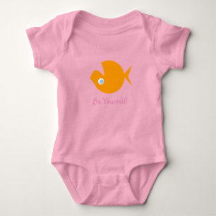 Body Para Bebê Peixe de Cartoon Engraçado Encantado Cujo Não-co