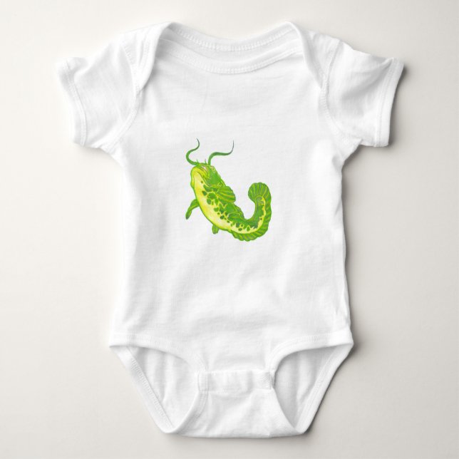 Body Para Bebê Peixe-gato sortudo (Frente)