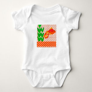 Body Para Bebê Peixes aquáticos bonitos de Tropicl da aguarela