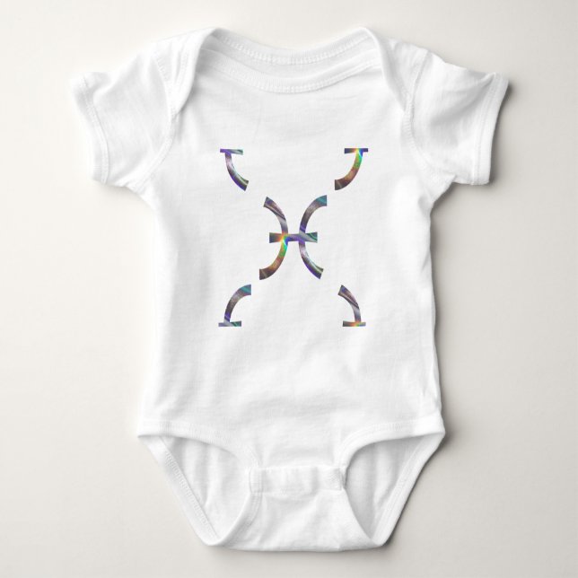 Body Para Bebê peixes hologramas (Frente)