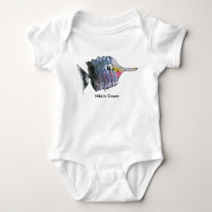 Body Para Bebê Peixes infantis personalizados bebê da borboleta