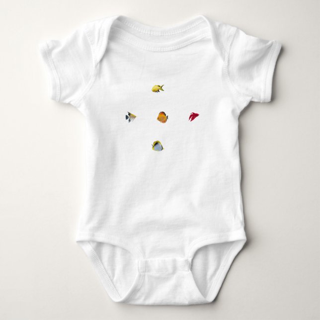 Body Para Bebê Peixes tropicais (Frente)