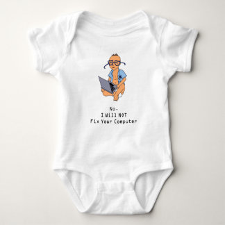 Body Para Bebê Pele Nerdy de Tan do bebê do computador