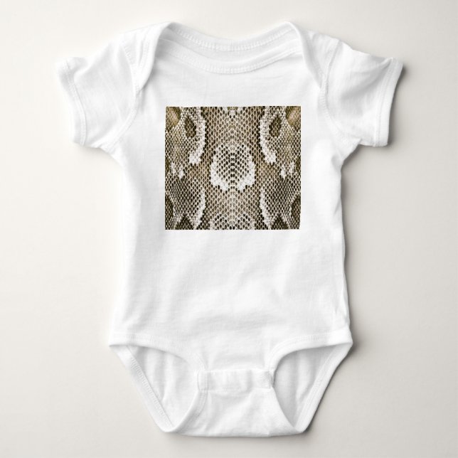 Body Para Bebê Pele Python: Design de padrão animal (Frente)