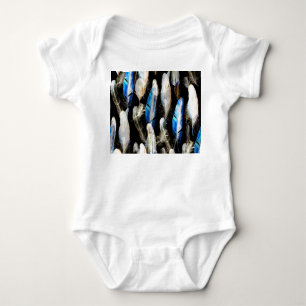 Body Para Bebê Penas de Aquarela de Voo: Fundo sem costura