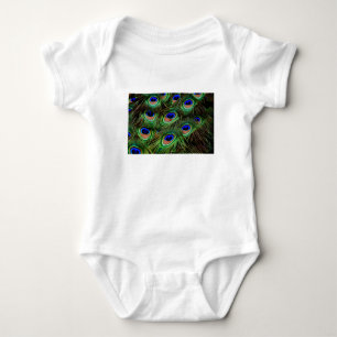 Body Para Bebê Penas de Peacock