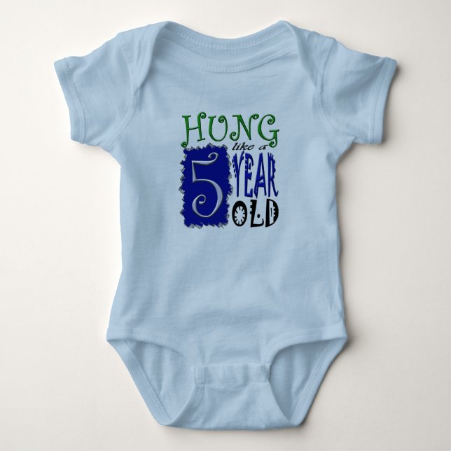 Body Para Bebê Pendurado como uma criança de 5 anos (Frente)