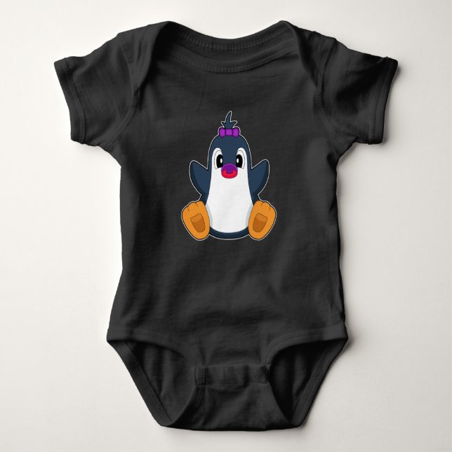 Body Para Bebê Penguin Baby Pacifier (Frente)