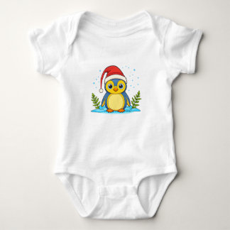 Body Para Bebê Penguin Cheer Holiday