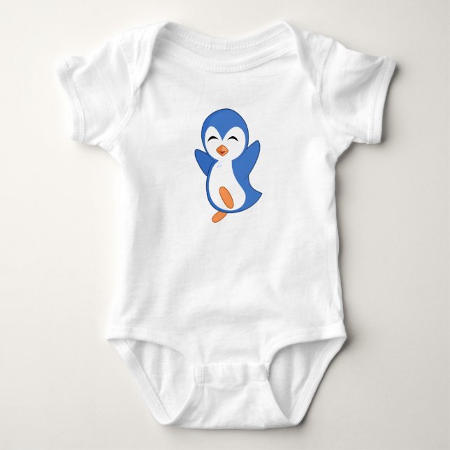 Body Para Bebê Penguin Dancing (Frente)