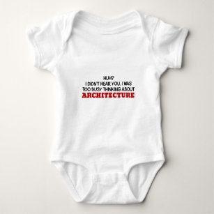 Body Para Bebê Pensamento demasiado ocupado sobre a arquitetura