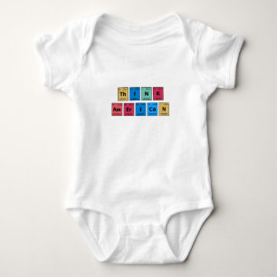 Body Para Bebê Pense na Mesa periódica americana