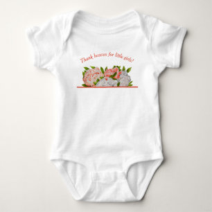 Body Para Bebê Peônias Sortidas em um Bodysuit de Bebê