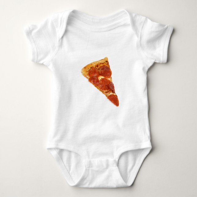 Body Para Bebê Pepperoni Pizza Slice (Frente)