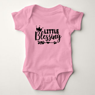 Body Para Bebê Pequena Bênção Cor-de-rosa, Pequena Capa Bebê