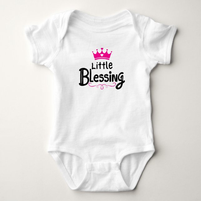 Body Para Bebê "Pequena Bênção" Rosa (Frente)