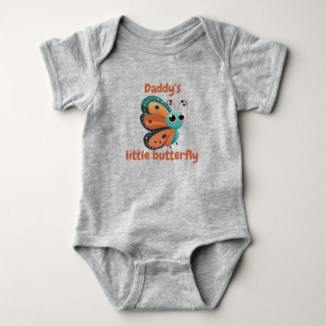 Body Para Bebê Pequena borboleta do papai (Frente)