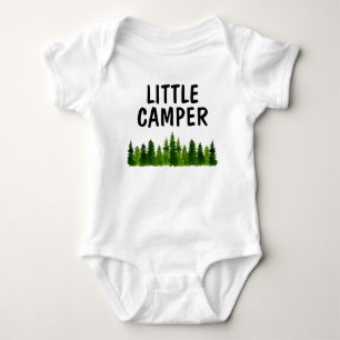 Body Para Bebê Pequena Câmera Aquarela Verde Pinheiros