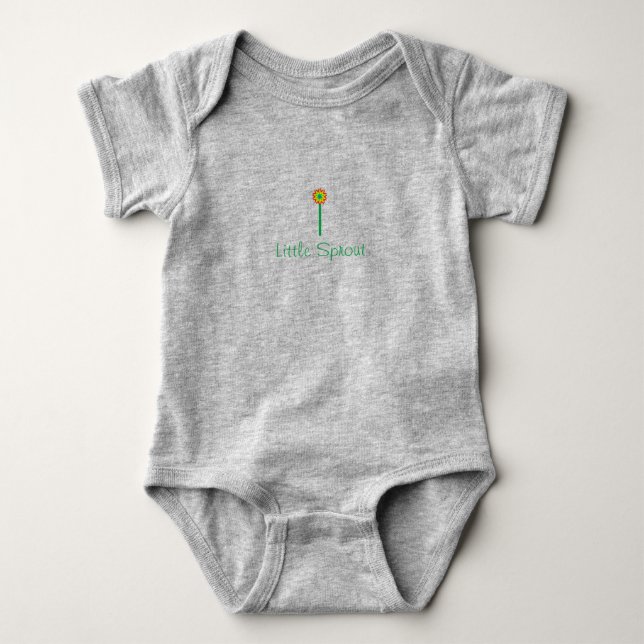 Body Para Bebê Pequena cinza de proto (Frente)