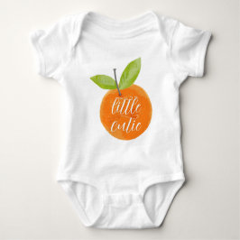 Body Para Bebê Pequena Cutie Aquarela Laranja Clementina