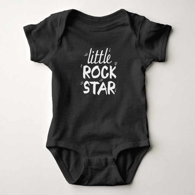 Body Para Bebê Pequena Estrela de Rock (Frente)