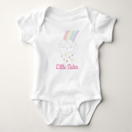 Body Para Bebê Pequena Irmã Sprinkle Rainbow Raindrop Cloud