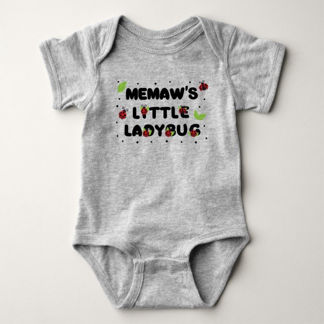 Body Para Bebê Pequena Joaninha da Memaw - Fofa  (Frente)
