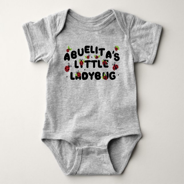 Body Para Bebê Pequena Ladybug de Abuelita - Bonita (Frente)