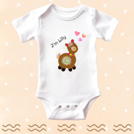 Body Para Bebê Pequena Lhama