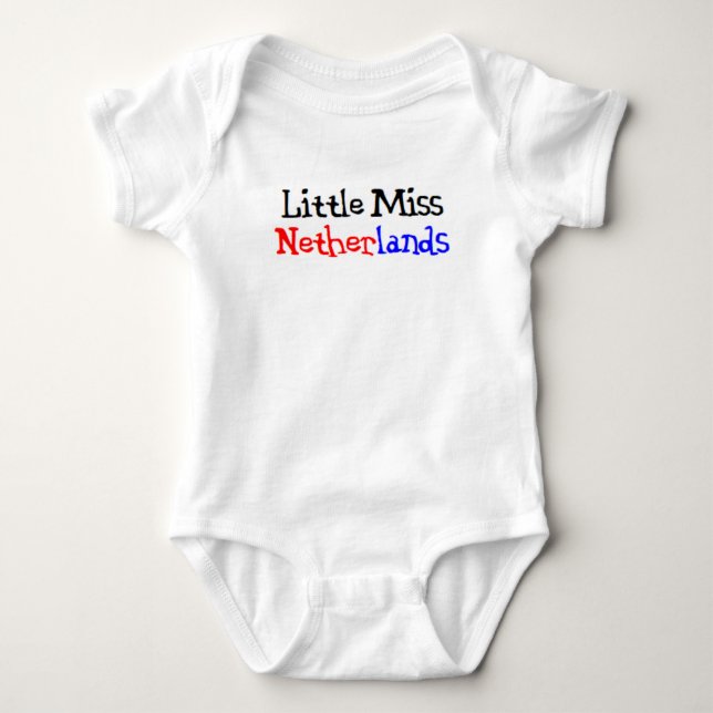 Body Para Bebê pequena miss holandesa (Frente)