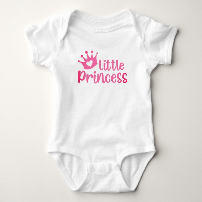 Body Para Bebê Pequena Princesa. Personalize o macacão (Frente)